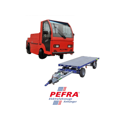 Elektroschlepper, Elektrostransporter und Industrieanhänger von Pefra